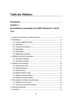 Application des SVM pour la reconnaissance des chiffres manuscrits