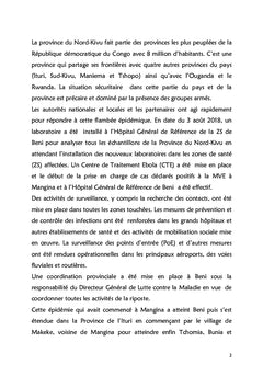Rapport De Mission De La Maladie a Virus Ebola Dans La DPS NORD KIVU/S
