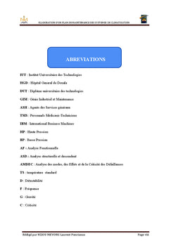 Élaboration d'un plan de maintenance des systèmes de climatisation