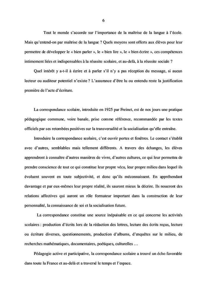 La correspondance scolaire : objectifs et enjeux