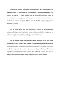 La correspondance scolaire : objectifs et enjeux