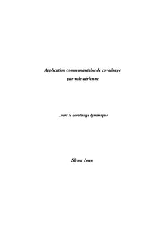 Application communautaire de covalisage par voie aerienne