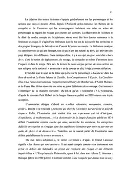 L'aventurier dans quelques oeuvres romanesques