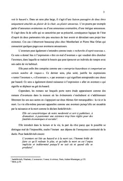 L'aventurier dans quelques oeuvres romanesques