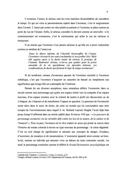 L'aventurier dans quelques oeuvres romanesques