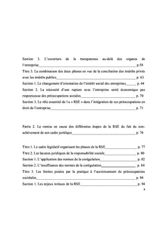La responsabilite sociale des entreprises