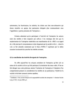 La responsabilite sociale des entreprises
