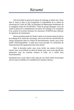 Standardisation des pièces de rechange des équipements