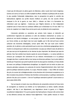 L'histoire du pétrole algérien