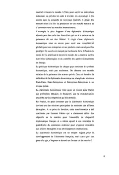 Diplomatie économique efficace au service de l'économie française