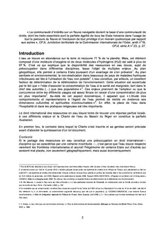 Contribution de l'Afrique A la gestion des ressources en eau