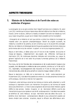 Limitation de soins et fin de vie aux urgences