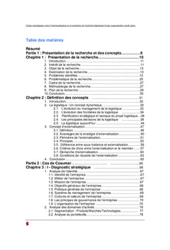 Evaluation de la strategie d'externalisation de la logistique