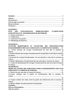 Gestion de l'assainissement des eaux au Bénin