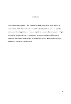 La lecture critique pour développement des processus cognitifs