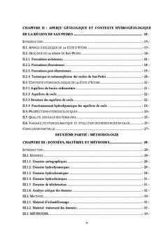 Hydrogeologie du Sud-ouest de la cote d'Ivoire: region de San Pedro