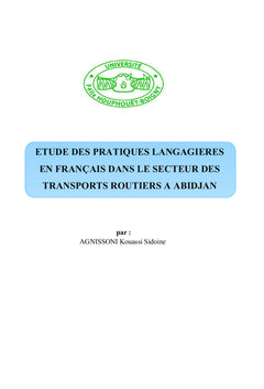 Usage du français dans le secteur des transports routiers à Abidjan