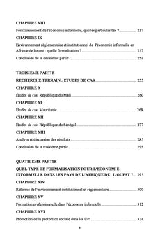 Dynamique de l'économie informelle en Afrique de l'Ouest