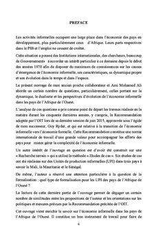 Dynamique de l'économie informelle en Afrique de l'Ouest