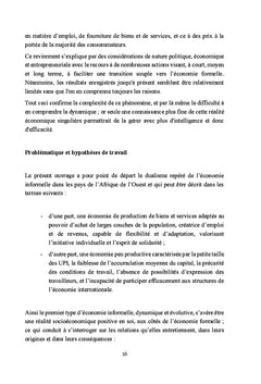 Dynamique de l'économie informelle en Afrique de l'Ouest