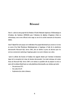 Mise en oeuvre d'un Data Warehouse marketing/ventes et logistique