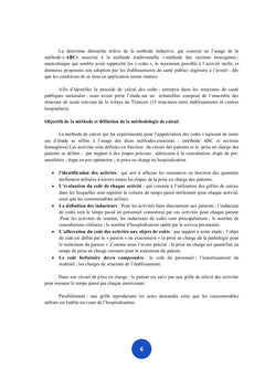 L'évaluation du procédé de calcul des coûts hospitaliers