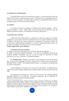L'évaluation du procédé de calcul des coûts hospitaliers