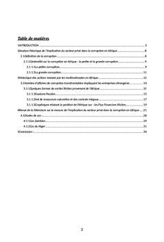 Implication du secteur privé dans la corruption: Pays en développement