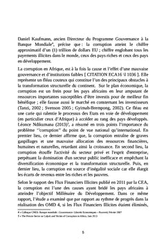 Implication du secteur privé dans la corruption: Pays en développement