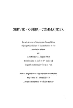 Servir - Obéir - Commander