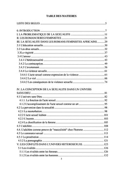 Sexualite et feminisme en Afrique noire