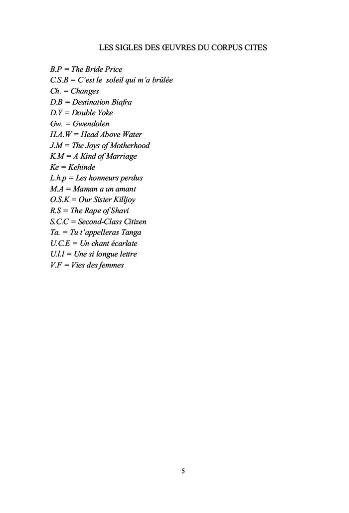 Sexualite et feminisme en Afrique noire