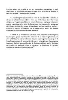 Sexualite et feminisme en Afrique noire