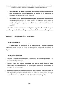 Démarche participative dans la conduite des actions de développement