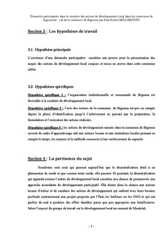 Démarche participative dans la conduite des actions de développement