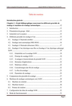 Etude et conception d'une potence de soudure automatique des viroles