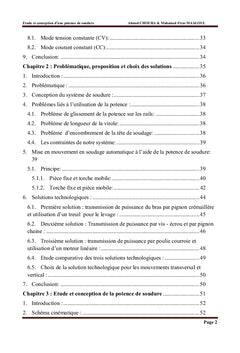 Etude et conception d'une potence de soudure automatique des viroles