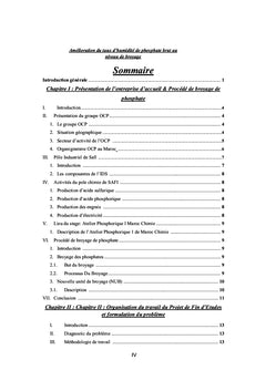 Amélioration de l'humidité de phosphate et dimensionnement sécheur