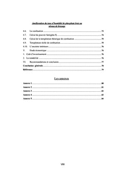 Amélioration de l'humidité de phosphate et dimensionnement sécheur
