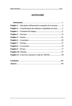 Étude de la structure en béton armé