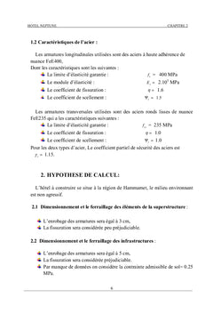 Étude de la structure en béton armé