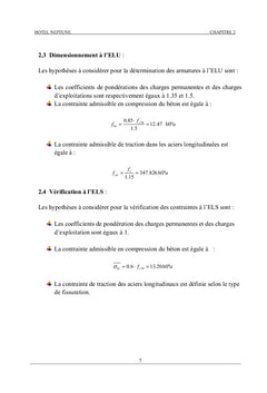 Étude de la structure en béton armé