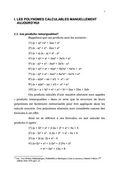 Nouveaux procédés de calcul des polynômes