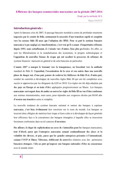 Efficience des banques commerciales marocaines
