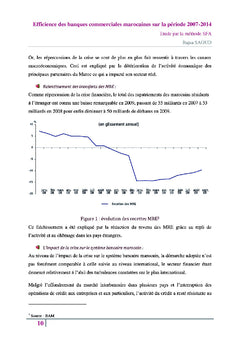 Efficience des banques commerciales marocaines
