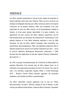 Fibres à cristaux photoniques