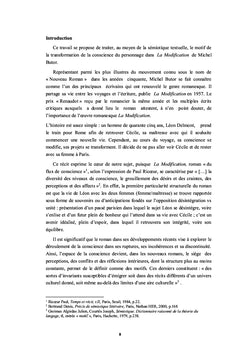 Transformation de la conscience dans La Modification de Michel Butor