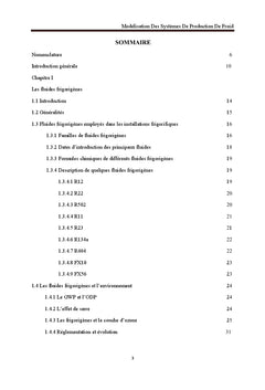 Modelisation des systemes de production de froid