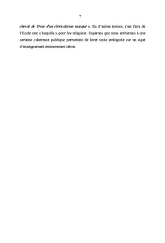 Essai d'enseignement du fait religieux à l école laïque