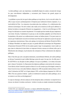 Lien entre dettes publiques et developpement economique